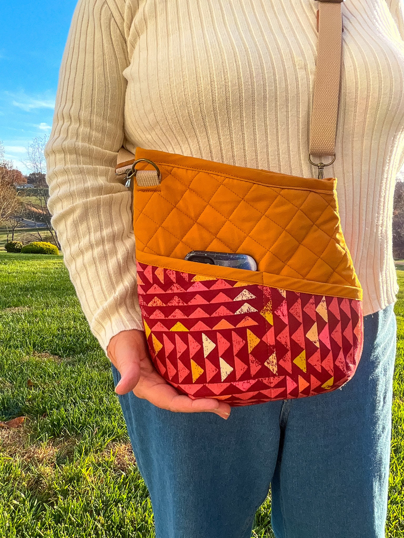 Quilted crossbody bag discount pattern